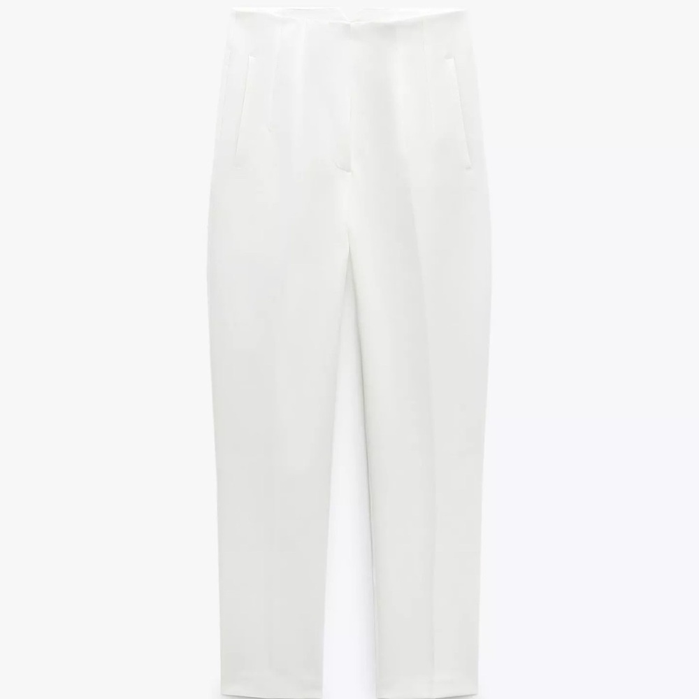 Zara White Trousers Minimalist Design